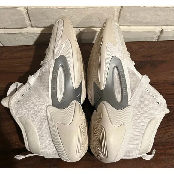 Adidas Exhibit Select Mid Basketball Womens White Sneakers Athletic Shoes Size 9 - Picture 7 of 13